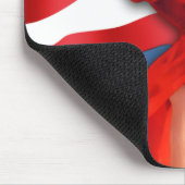 Retro Patriotic Button-up Girl Mousepad (Ecke)