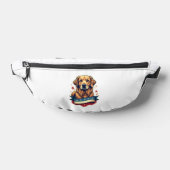 Retro Patriotic Golden Retriever Engraving Tee 4 Bauchtasche (Ablage )