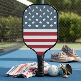 Retro Patriotic US Flagge's American Flag Pickleball Schläger