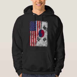 Retro Patriotic USA Flag Südkorea Fahne Hoodie