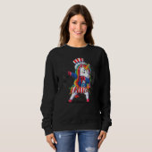 Retro Patriotic USA I American Flag I Retro 4th Ju Sweatshirt (Vorne ganz)