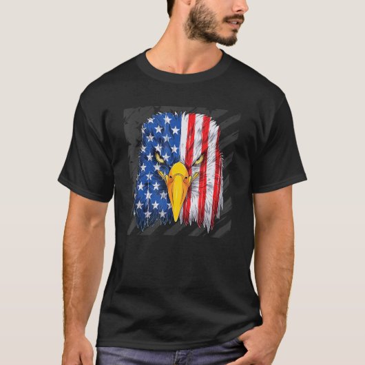 Retro Patriotic USA I American Flag I Retro 4th Ju T-Shirt (Vorderseite)