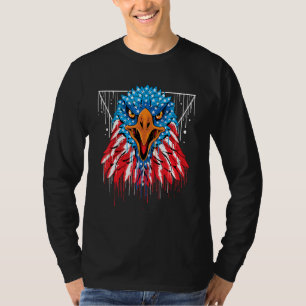 Retro Patriotic USA I American Flag I Retro 4th Ju T-Shirt