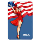Retro-patriotische Pin-Up-Art Mädchen