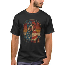 Retro-patriotischer Pitbull - Vintage-amerikanisch