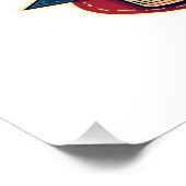 Retro-patriotisches Golden-Retriever-Gravur-T-Shir Poster (Ecke)