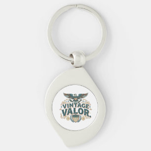 Retro-Patriotisches Vintage-Valor-T-Shirt Schlüsselanhänger