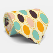 Retro Pattern 60s Graphic – Elegant Fashion Krawatte (Gerollt)