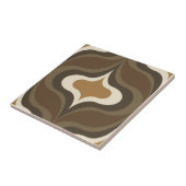 Retro Pattern Brown Fliese (Seite)