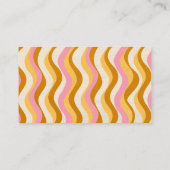 Retro Pattern Feminine Visitenkarte (Rückseite)