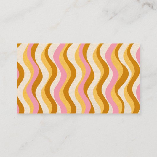 Retro Pattern Feminine Visitenkarte (Rückseite)