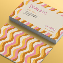 Retro Pattern Feminine Visitenkarte