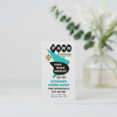 Retro Pawn Shop Visitenkarte (Stehend Vorderseite)