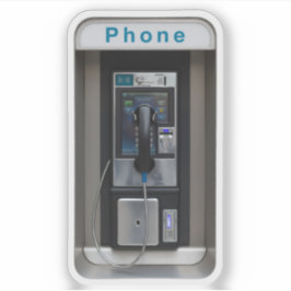 Retro Payphone Design, Vintage Telefonkabine Art Aufkleber