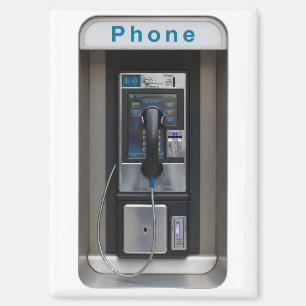 Retro Payphone Design, Vintage Telefonkabine Art Magnet