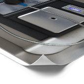 Retro Payphone Design, Vintage Telefonkabine Art Poster (Ecke)