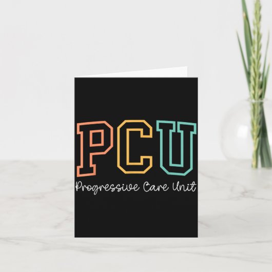 Retro PCU Progressive Care Unit RN Krankenschweste Karte (Vorderseite)