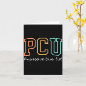 Retro PCU Progressive Care Unit RN Krankenschweste Karte (Gelbe Blume)