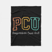 Retro Pcu Progressive Care Unit Rn Nurse Nursing W Fleecedecke (Vorderseite)