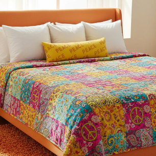 Retro Peace Body Kissen