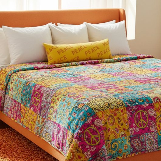 Retro Peace Body Kissen