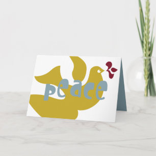Retro Peace & Joy Dove Card Feiertagskarte