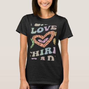 Retro PEACE LIEBE 3RD GRADE Groovy Leopard Print T T-Shirt