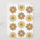 Retro Peace Liebe Baby Daisy Baby Shower Einladung (Rückseite)