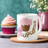 Retro Peace Liebe Cupcakes Kaffee Tasse