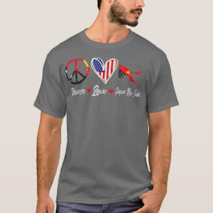 Retro Peace Liebe Papua Neue Guinea Amerikanische  T-Shirt