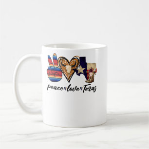 Retro Peace Liebe Texas Cowboy Boots Western Count Kaffeetasse