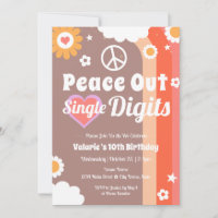 Retro Peace Out 10. Geburtstag