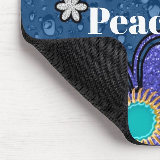 Retro Peace Out Hippie Style Blume Power Muster Mousepad (Ecke)