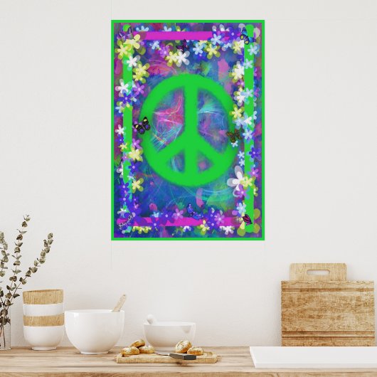 Retro Peace Poster III (Küche)