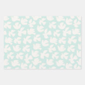 Retro Peace Rainbow Dove Neutral Fun Floral Geschenkpapier Set (Vorderseite 2)