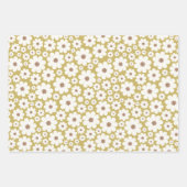 Retro Peace Rainbow Dove Neutral Fun Floral Geschenkpapier Set (Vorderseite 3)