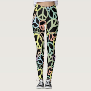 Retro Peace Sign farbenfrohe Leggings