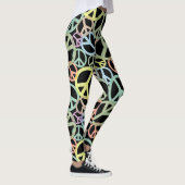 Retro Peace Sign farbenfrohe Leggings (Rechts)