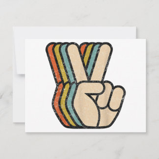 Retro Peace Sign / Fingers Vintag 60er 70er 80er C