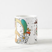 Retro Peace Sign Haben Sie sich ein großartiges We Kaffeetasse (Mittel)