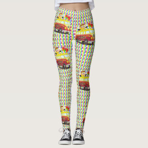 Retro Peace Sign Hippy Van 1960s 1970er Leggings