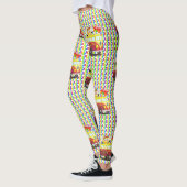 Retro Peace Sign Hippy Van 1960s 1970er Leggings (Links)