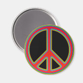RETRO PEACE SIGN MAGNET (Vorderseite/Rückseite)
