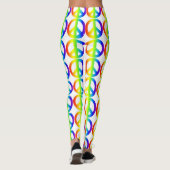 Retro Peace Sign Neon Leggings (Rückseite)