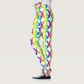Retro Peace Sign Neon Leggings (Links)