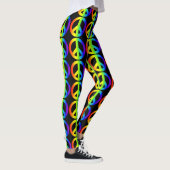 Retro Peace Sign Neon Leggings (Rechts)