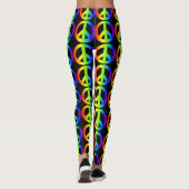 Retro Peace Sign Neon Leggings (Rückseite)