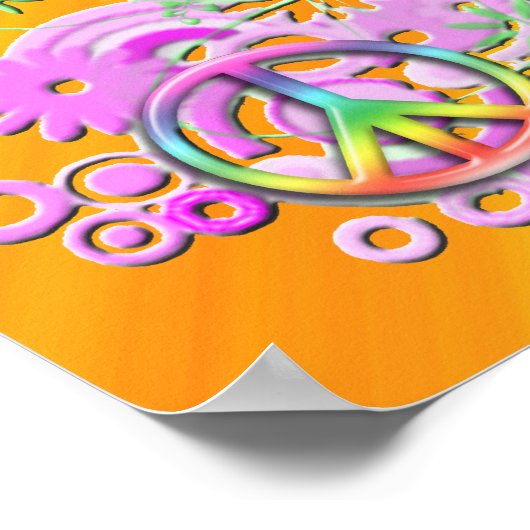 Retro Peace Sign Poster (Ecke)