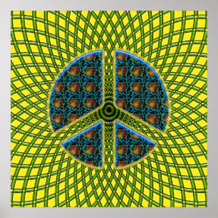 RETRO PEACE SIGN POSTER