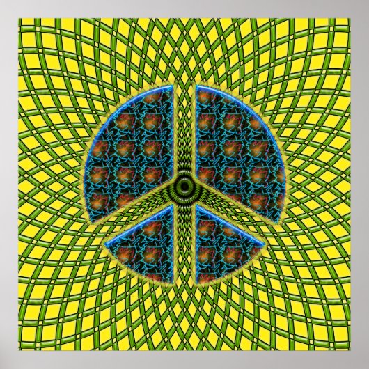 RETRO PEACE SIGN POSTER (Vorne)